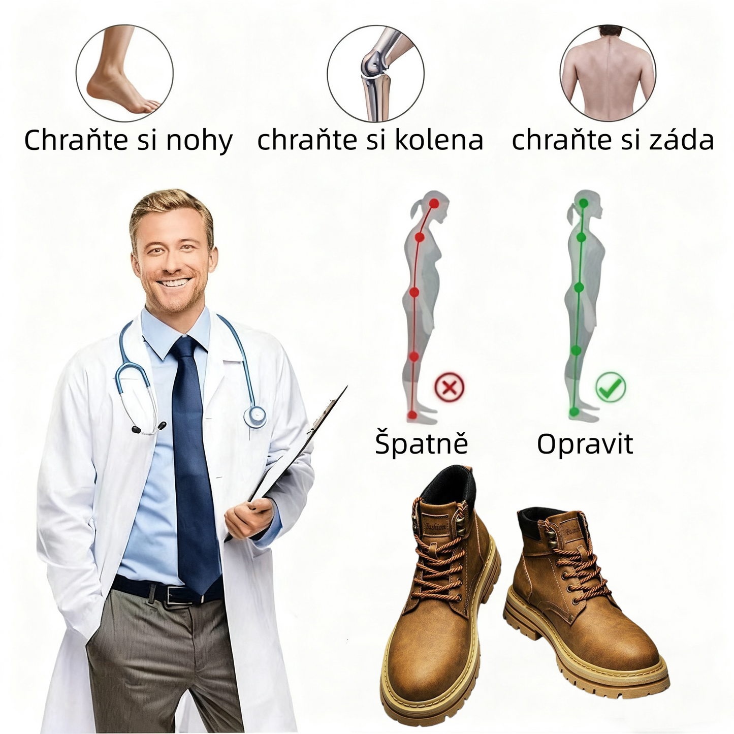 🔥【⏰50% sleva dnes - Končí brzy】Ergonomická ortopedická obuv - prémiová italská kůže + ručně šitá - 👞