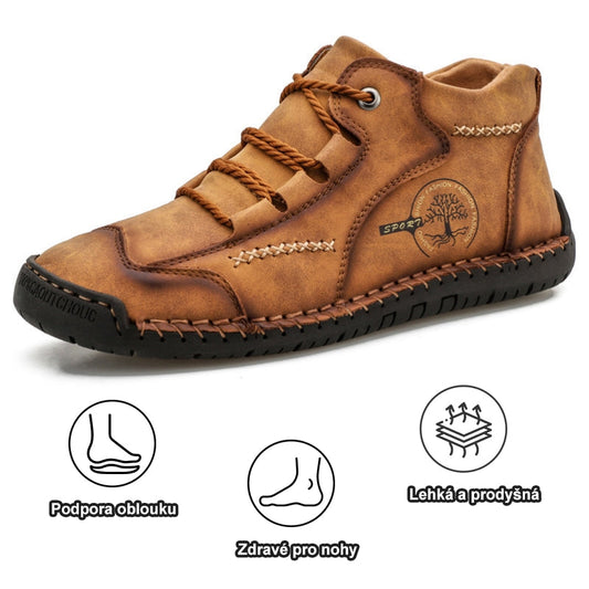 (🔥Dnes sleva 50 % - nenechte si to ujít) ⏰- Měkké a pohodlné italské ručně vyráběné kožené boty (podpora klenby - usnadňuje chůzi)