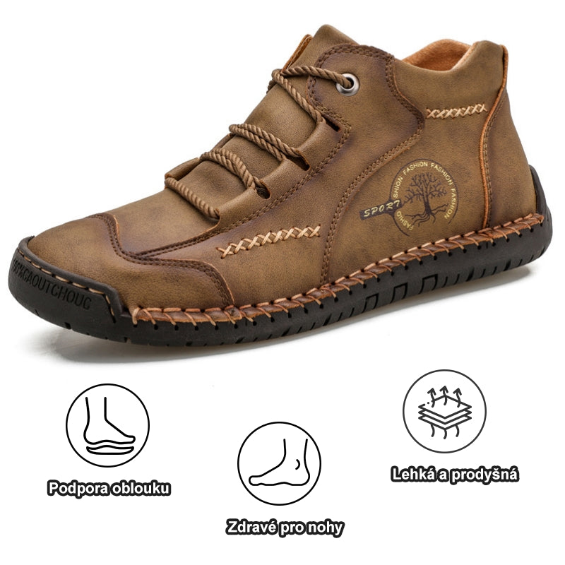 (🔥Dnes sleva 50 % - nenechte si to ujít) ⏰- Měkké a pohodlné italské ručně vyráběné kožené boty (podpora klenby - usnadňuje chůzi)