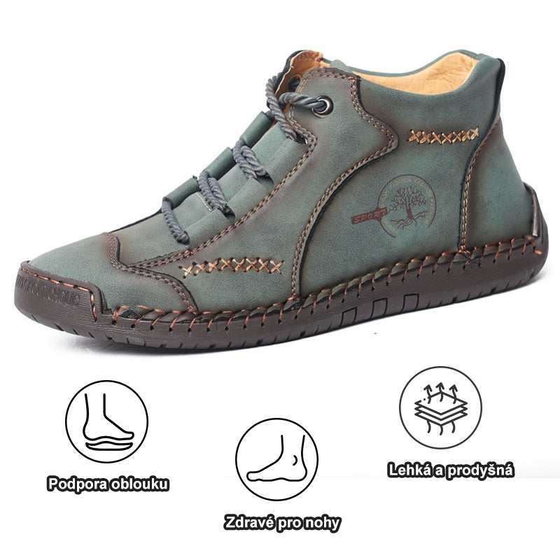 (🔥Dnes sleva 50 % - nenechte si to ujít) ⏰- Měkké a pohodlné italské ručně vyráběné kožené boty (podpora klenby - usnadňuje chůzi)