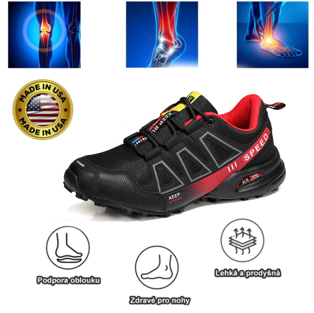 Ortopedická turistická obuv Deconr® | Ergonomicky navržená pro úlevu od bolesti zad, nohou a kloubů.