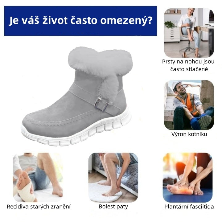 deconr® - Ergonomicky tvarovaná zimní ortopedická obuv pro úlevu od bolesti nohou, kolen a zad - Dámské