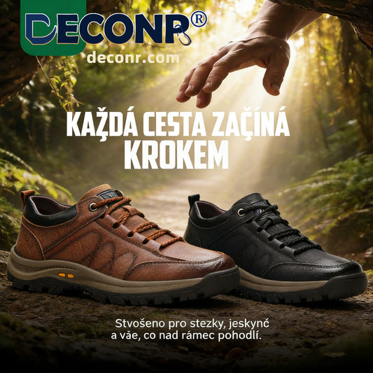 Ortopedická obuv deconr® | Ergonomicky navržená kožená obuv, která je pohodlná, stylová a prošla nejnáročnějším testem voděodolnosti a protiskluzové technologie.