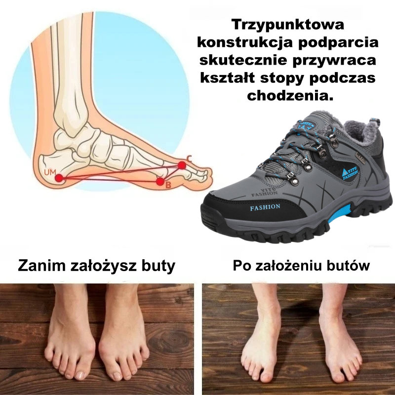 [⏰Dnes sleva 50 % – nenechte si ujít] Ergonomické trekingové boty – prémiová kůže + teplo 👞