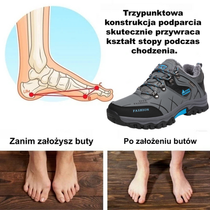 [⏰Dnes sleva 50 % – nenechte si ujít] Ergonomické trekingové boty – prémiová kůže + teplo 👞
