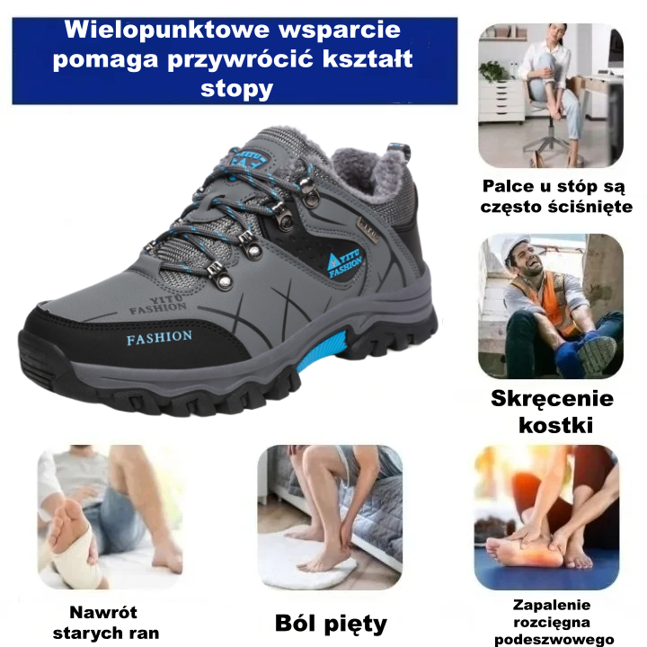 [⏰Dnes sleva 50 % – nenechte si ujít] Ergonomické trekingové boty – prémiová kůže + teplo 👞