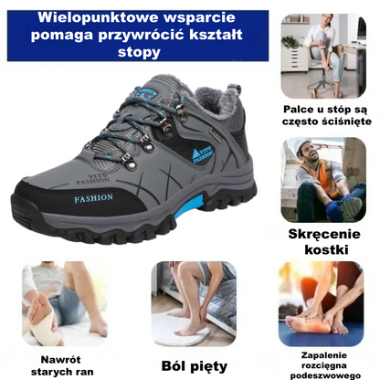 [⏰Dnes sleva 50 % – nenechte si ujít] Ergonomické trekingové boty – prémiová kůže + teplo 👞