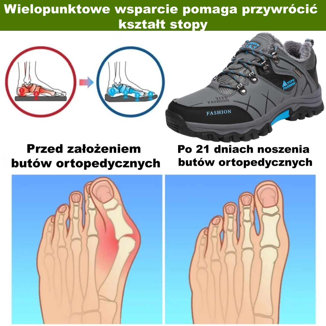 [⏰Dnes sleva 50 % – nenechte si ujít] Ergonomické trekingové boty – prémiová kůže + teplo 👞