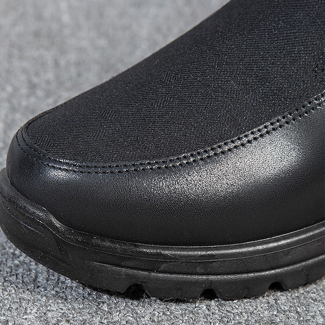 Pánské zimní fleecové nepromokavé teplé protiskluzové ortopedické boty, kotníkové boty do sněhu (s lékařským osvědčením)