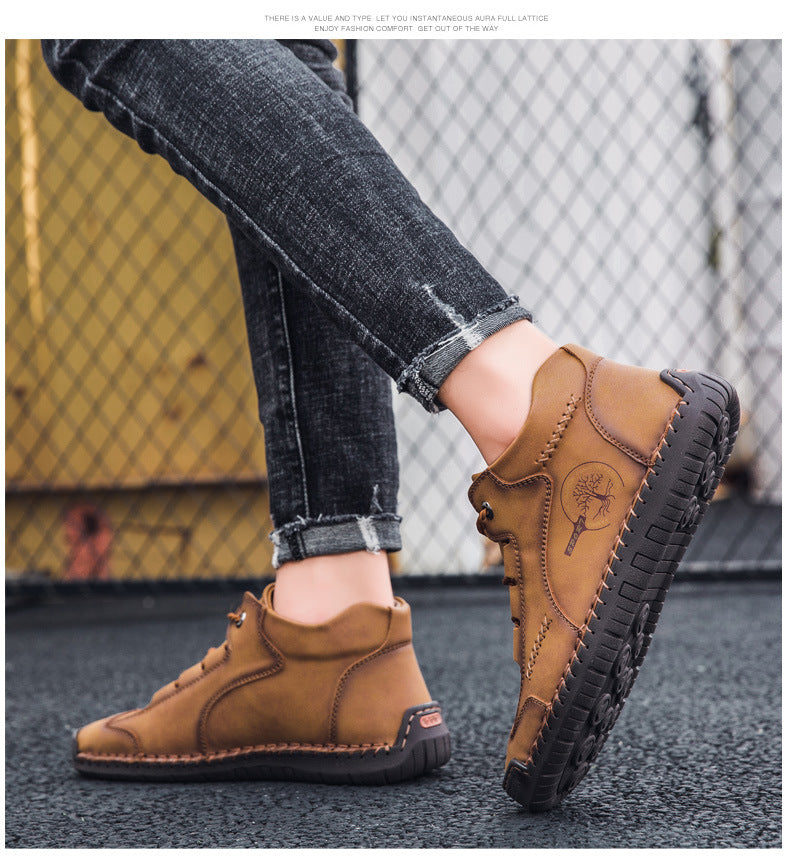 (🔥Dnes sleva 50 % - nenechte si to ujít) ⏰- Měkké a pohodlné italské ručně vyráběné kožené boty (podpora klenby - usnadňuje chůzi)