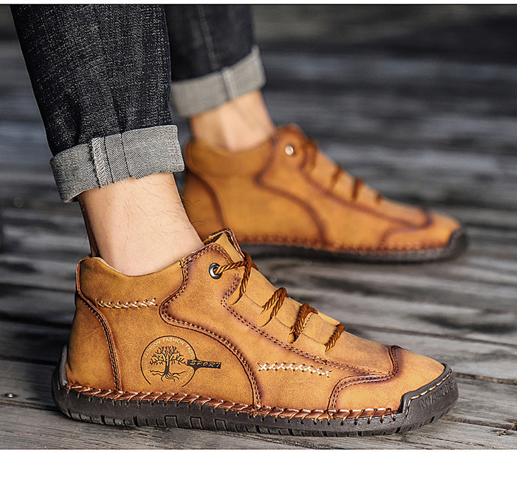 (🔥Dnes sleva 50 % - nenechte si to ujít) ⏰- Měkké a pohodlné italské ručně vyráběné kožené boty (podpora klenby - usnadňuje chůzi)