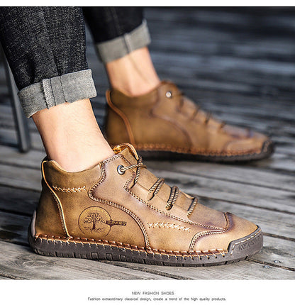 (🔥Dnes sleva 50 % - nenechte si to ujít) ⏰- Měkké a pohodlné italské ručně vyráběné kožené boty (podpora klenby - usnadňuje chůzi)