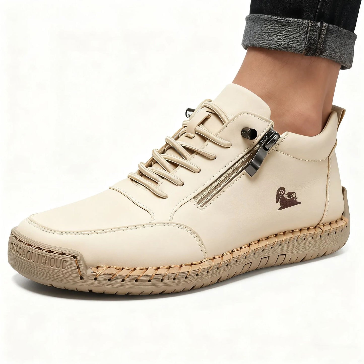 deconr® | Vysoká kožená ortopedická obuv se vyznačuje ergonomickou oporou klenby a protiskluzovou podrážkou pro výjimečné pohodlí!